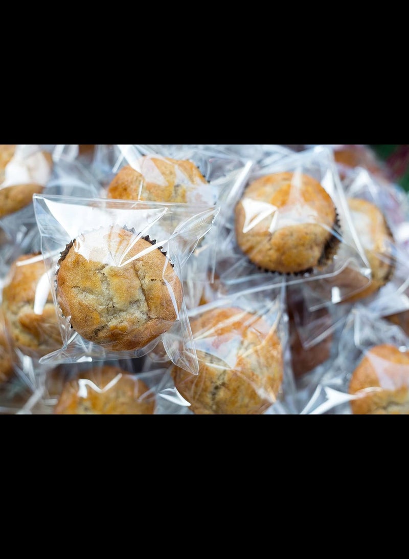 Clear Self Sealing Cellophane Bags,200 Pcs Cookie Bags Resealable Cellophane Bag for Packaging Cookies, Candy and Products,10x15+3cm  - Image 4