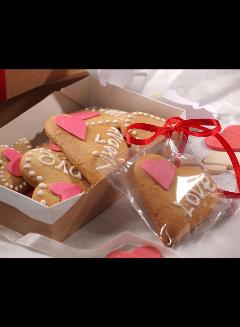 Clear Self Sealing Cellophane Bags,200 Pcs Cookie Bags Resealable Cellophane Bag for Packaging Cookies, Candy and Products,10x15+3cm  - Image 5