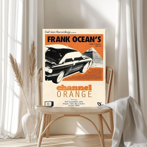 Sunwes Frank Ocean Canvas Wall Art, Channel Orange Album Cover Print Poster, Vintage Framed Music Wall Artwork for Bedroom, Lounge, Studio or Music Room Aesthetic Decor 8x10inch - Image 4