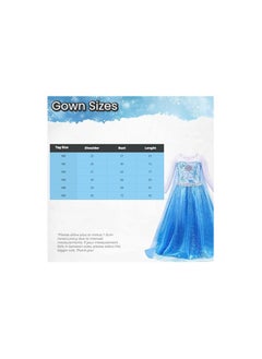 Home Smart Home Smart Princess Elsa Queen Costume with Accessories for Girls Beautiful Dress Up for Party Favor or Any Special Occasion  - Image 3