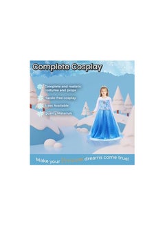 Home Smart Home Smart Princess Elsa Queen Costume with Accessories for Girls Beautiful Dress Up for Party Favor or Any Special Occasion  - Image 4
