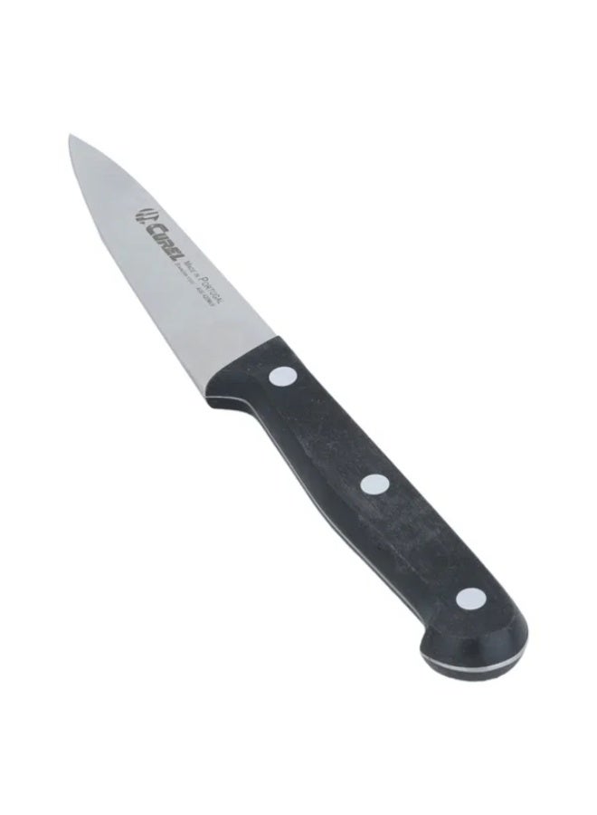 Curel steel peeling knife, 10 cm, black-silver handle - Image 2