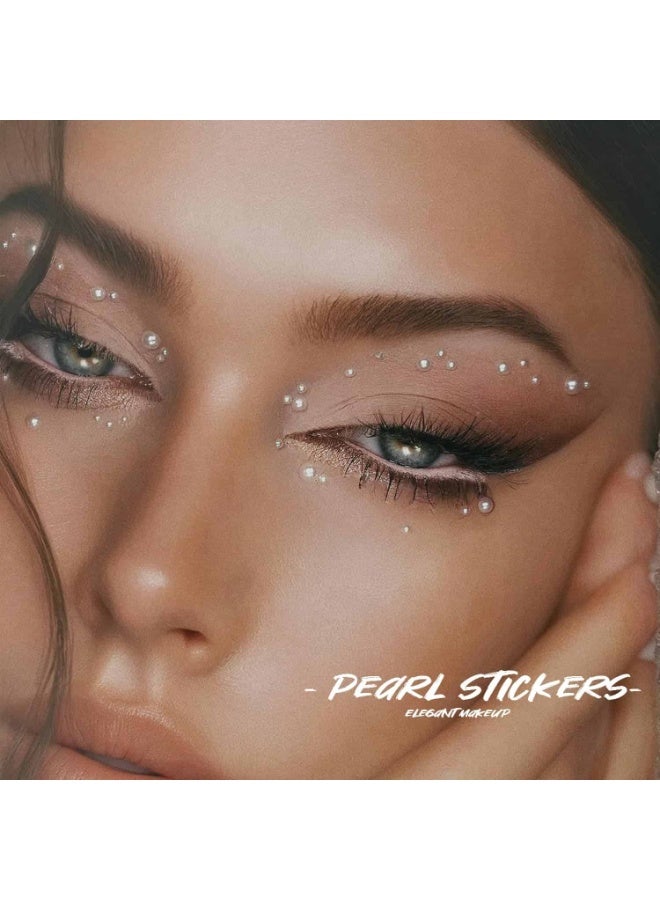 ميتوي 5 ورقة الذاتي لاصق اللؤلؤ ماكياج ، الوجه والشعر الأحجار الكريمة مجموعة - Image 3