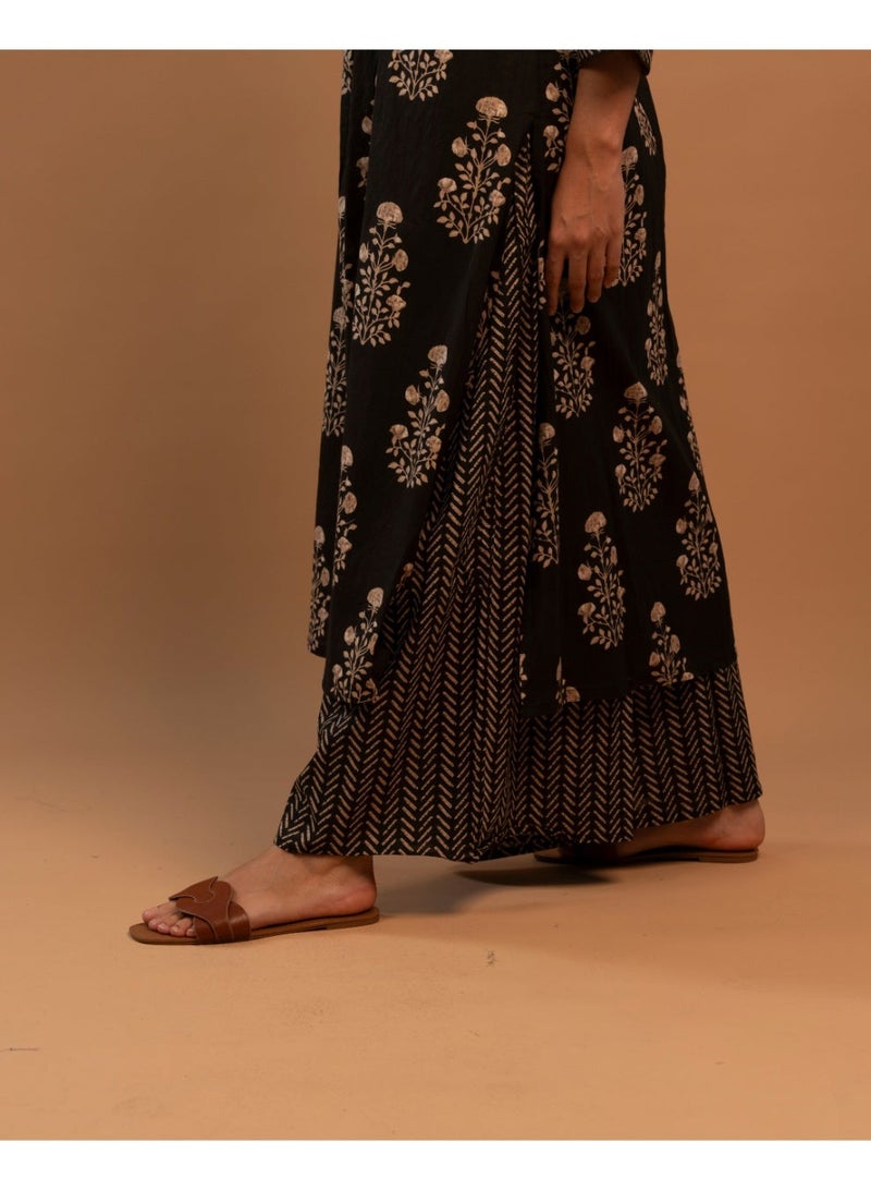 zaha dxb Black Palazzo Salwar Kameez Set for Women | Cotton Ethnic Wear - Image 3