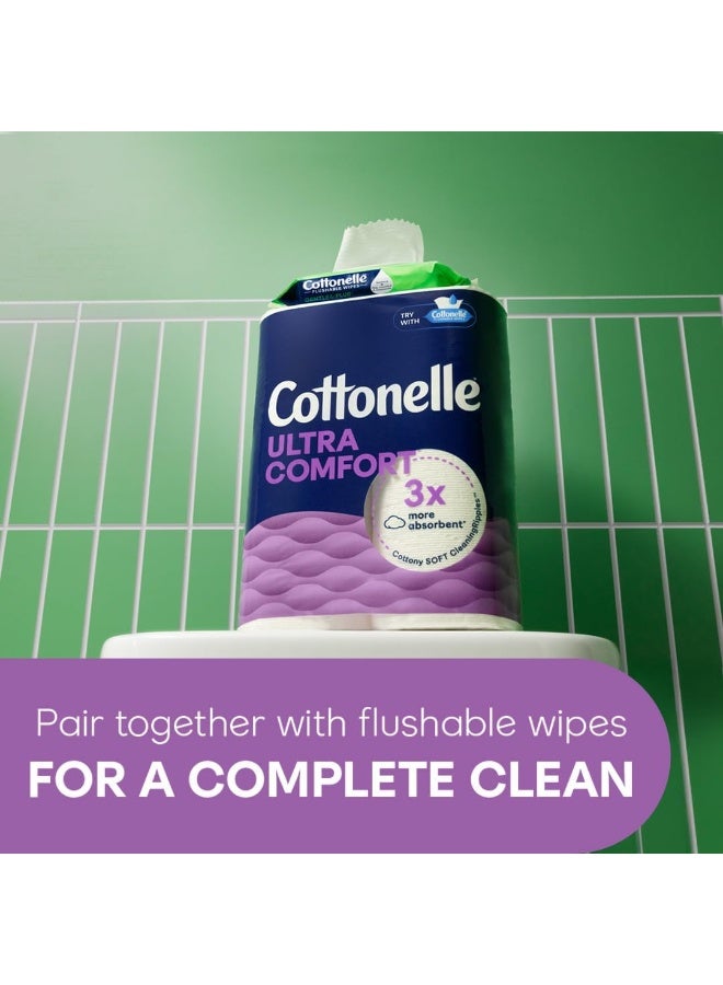 قطونيل ورق تواليت ألترا كومفورت ميجا رول، طبقتان، ناعم كالحرير، بنقشة تنظيف مميزة، امتصاص أكثر بثلاث مرات، 9 لفات = 36 لفة عادية - Image 5