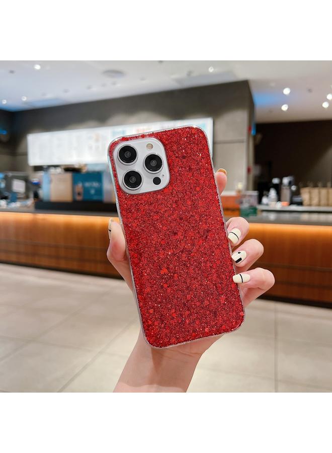 زبون جراب لهاتف iPhone 12 Pro مصنوع من مادة TPU الإيبوكسي اللامعة والترتر - Image 1