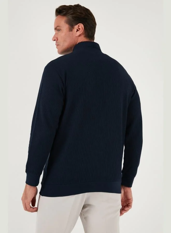 Buratti  Buratti Cotton Regular Fit Half Zipper Stand Collar 2-Pack Sweat Men's SWEAT 5905716S2 for Men | Best Price UAE