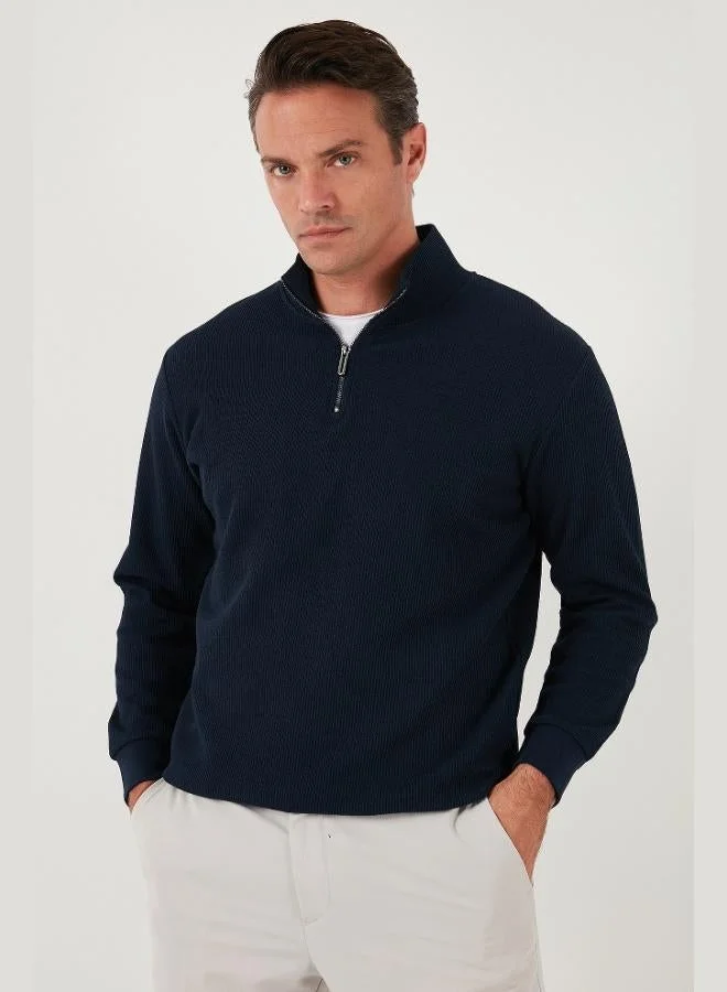 Buratti Buratti Cotton Regular Fit Half Zipper Stand Collar 2-Pack Sweat Men's SWEAT 5905716S2
