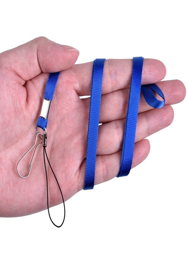 ويزدوم برو مجموعة Wisdompro المكونة من 20 قطعة من حبال العنق المصنوعة من النايلون الملون بطول 17 بوصة، مزودة بمشبك على شكل حرف J وحلقة معدنية، لحمل ذاكرة فلاش USB، والمفاتيح، وبطاقات الهوية، وبطاقات الأسماء - 10 ألوان متنوعة - Image 4