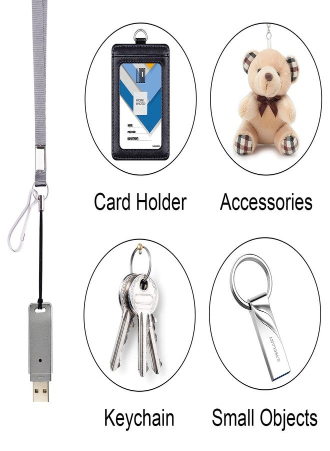 ويزدوم برو مجموعة Wisdompro المكونة من 20 قطعة من حبال العنق المصنوعة من النايلون الملون بطول 17 بوصة، مزودة بمشبك على شكل حرف J وحلقة معدنية، لحمل ذاكرة فلاش USB، والمفاتيح، وبطاقات الهوية، وبطاقات الأسماء - 10 ألوان متنوعة - Image 5