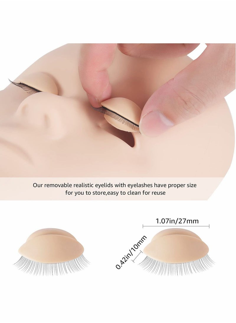 Excefore 3 Pairs Removable Silicone Eyelash Extensions Practice Base  - Image 2