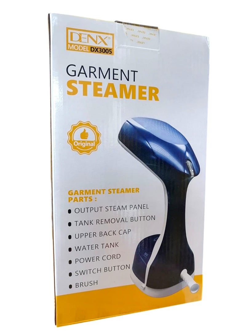 Denx Portable Steam Iron with Lint Brush Short Heating Time 300ml 1200W DX3005 Blue  - Image 3