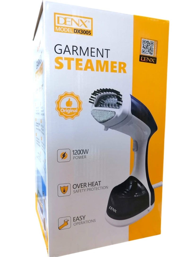 Denx Portable Steam Iron with Lint Brush Short Heating Time 300ml 1200W DX3005 Blue  - Image 4