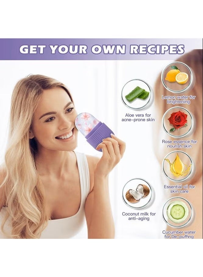 Ucanbe Ice Roller for Face – Reusable Facial Glow Cube Massage Tool for Puffiness, Eye Wrinkles, and Skin Tightening, Beauty Skincare Ice Therapy Roller - Image 3