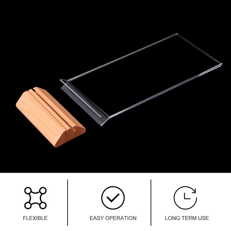 Convenient Menu Holders Desktop Photo Container Display Stand Table Advertisement Rack for Shop Wedding Party (Transparent) - Image 5