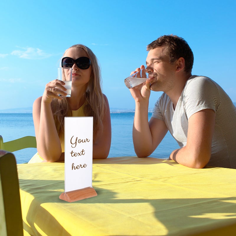 Convenient Menu Holders Desktop Photo Container Display Stand Table Advertisement Rack for Shop Wedding Party (Transparent) - Image 2