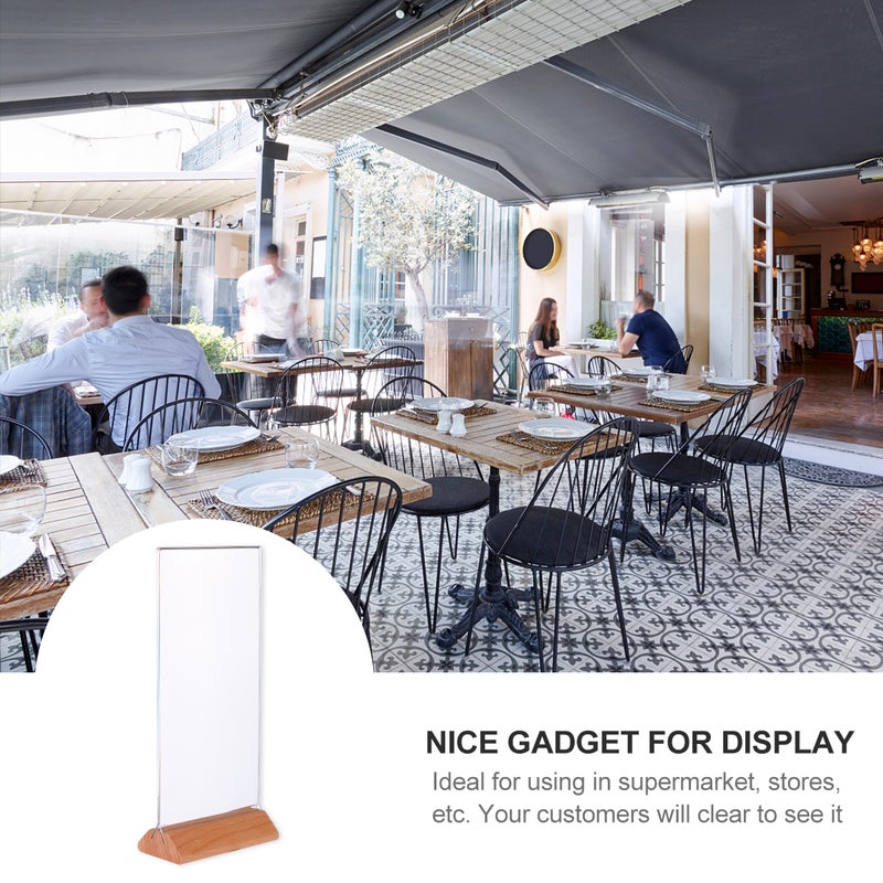 Convenient Menu Holders Desktop Photo Container Display Stand Table Advertisement Rack for Shop Wedding Party (Transparent) - Image 3