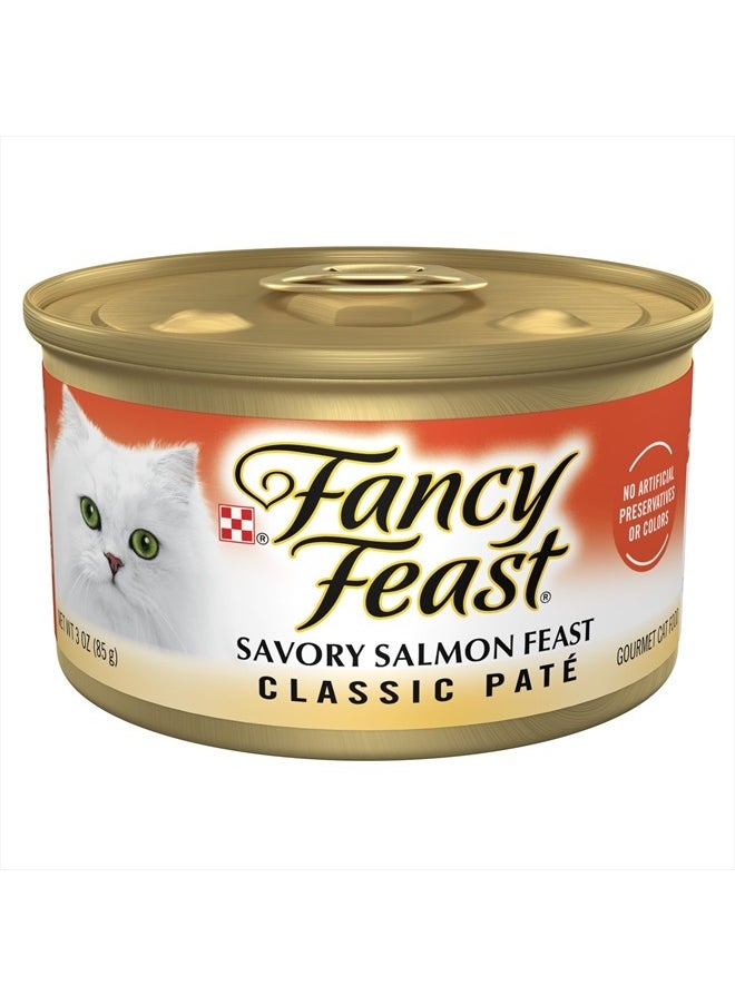 Fancy Feast Purina Fancy Feast Salmon Feast Classic Grain Free Wet Cat Food Pate - (Pack of 24) 3 oz. Cans  - Image 1