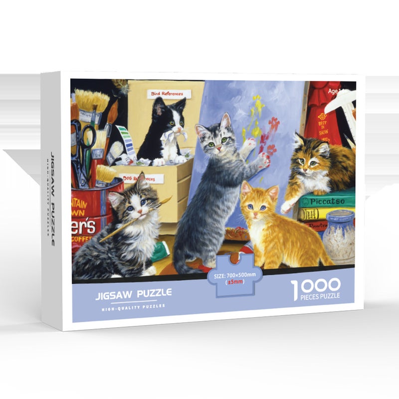 1000-Piece Special White Cardstock Cartoon Anime Adult Puzzle, Popular Overseas E-Commerce Toy, Artistic Assembly Puzzle - Image 1