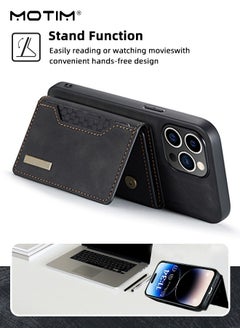 Motim iPhone 15 Pro Max Wallet Case, Premium Leather Case with Shockproof Kickstand, Top Grade Drop Protection Case Cover with Magnetic Detachable Wallet Card Holder Pocket, 6.7 ''  - Image 2