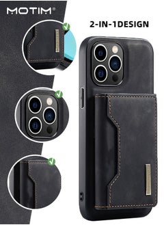 Motim iPhone 15 Pro Max Wallet Case, Premium Leather Case with Shockproof Kickstand, Top Grade Drop Protection Case Cover with Magnetic Detachable Wallet Card Holder Pocket, 6.7 ''  - Image 5