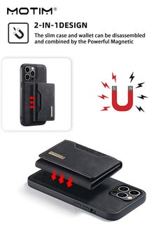 Motim iPhone 15 Pro Max Wallet Case, Premium Leather Case with Shockproof Kickstand, Top Grade Drop Protection Case Cover with Magnetic Detachable Wallet Card Holder Pocket, 6.7 ''  - Image 4