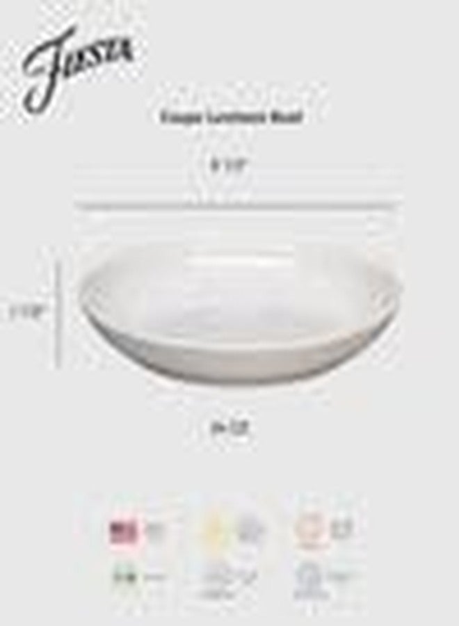Fiesta® Luncheon Bowl Plate (8.5") - Durable Ceramic, Lead-Safe, Dishwasher/Microwave/Oven Safe - Made in USA Dinnerware - White - Image 2