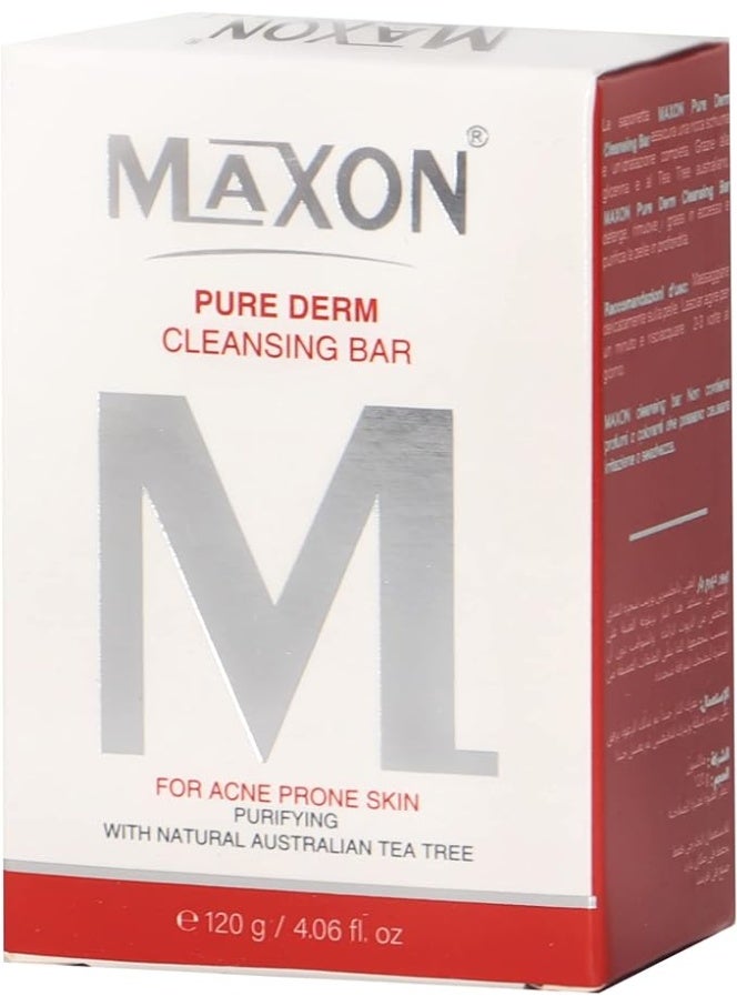 ماكس أون MAX-ON Cleansing Bar | 4.06Fl Oz / 100g | Acne Prone Brightening Bar | Tea tree Soap for Dark Spots, Acne Scars, Sun Patches | Skin Glowing Bar with Acne Fightning - Image 1