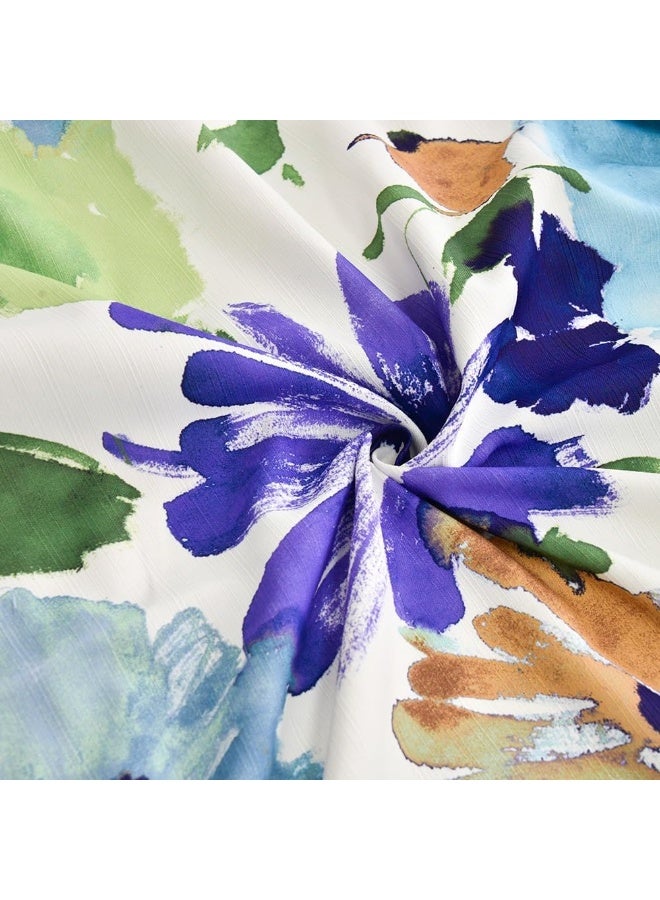 السرعوف الذهبية ستارة حمام GOLD MANTIS مقاس 71 × 71 بوصة (182 × 182 سم) - مقاومة للماء، خالية من التجاعيد، سريعة الجفاف، مصنوعة من البوليستر مع 12 فتحة معززة - تصميم مطبوع عصري (ألوان مائية) - Image 5