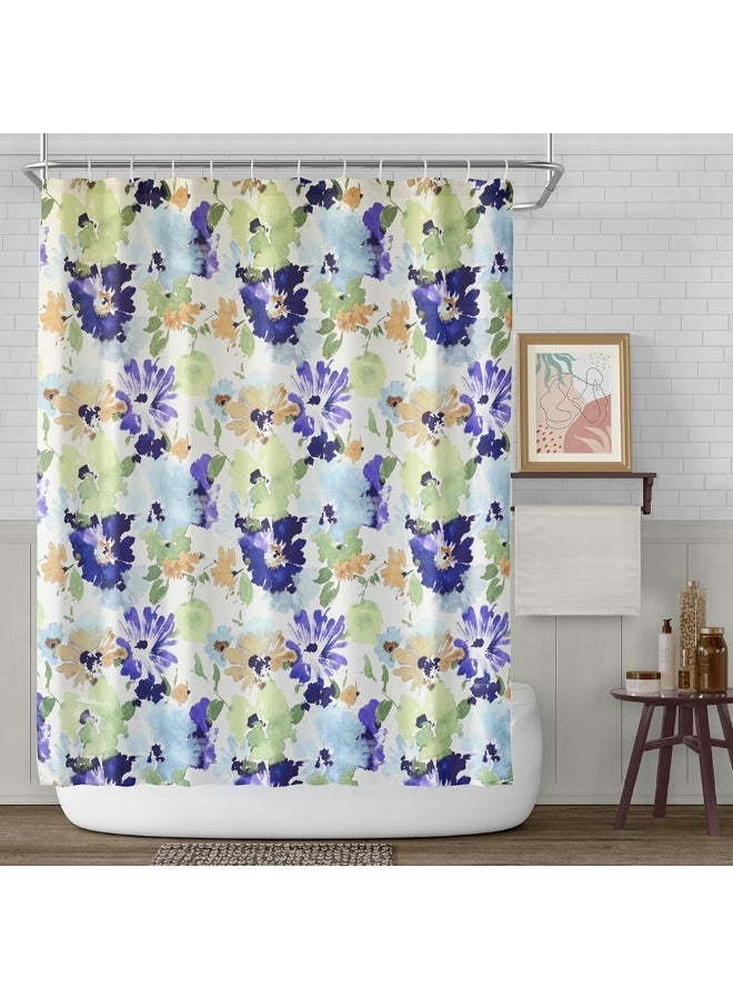 السرعوف الذهبية ستارة حمام GOLD MANTIS مقاس 71 × 71 بوصة (182 × 182 سم) - مقاومة للماء، خالية من التجاعيد، سريعة الجفاف، مصنوعة من البوليستر مع 12 فتحة معززة - تصميم مطبوع عصري (ألوان مائية) - Image 1