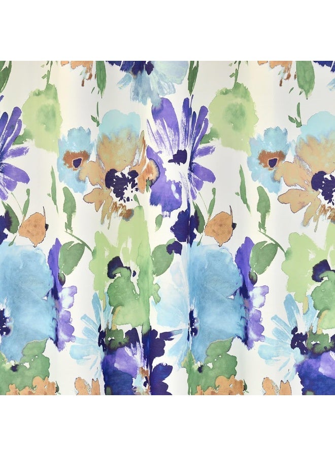 السرعوف الذهبية ستارة حمام GOLD MANTIS مقاس 71 × 71 بوصة (182 × 182 سم) - مقاومة للماء، خالية من التجاعيد، سريعة الجفاف، مصنوعة من البوليستر مع 12 فتحة معززة - تصميم مطبوع عصري (ألوان مائية) - Image 2