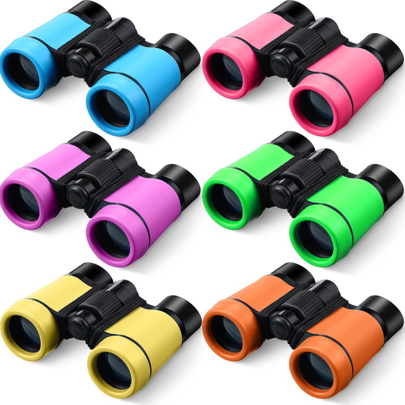 Yunsailing 6 Pack Binoculars for Kids for Age 312 Years Boys Girls Kids Binoculars Shock Proof Toy Outdoor Gift Hunting Folding Small Telescope for Bird Watching Educational Learning ExplorationVivid Colors - Image 2