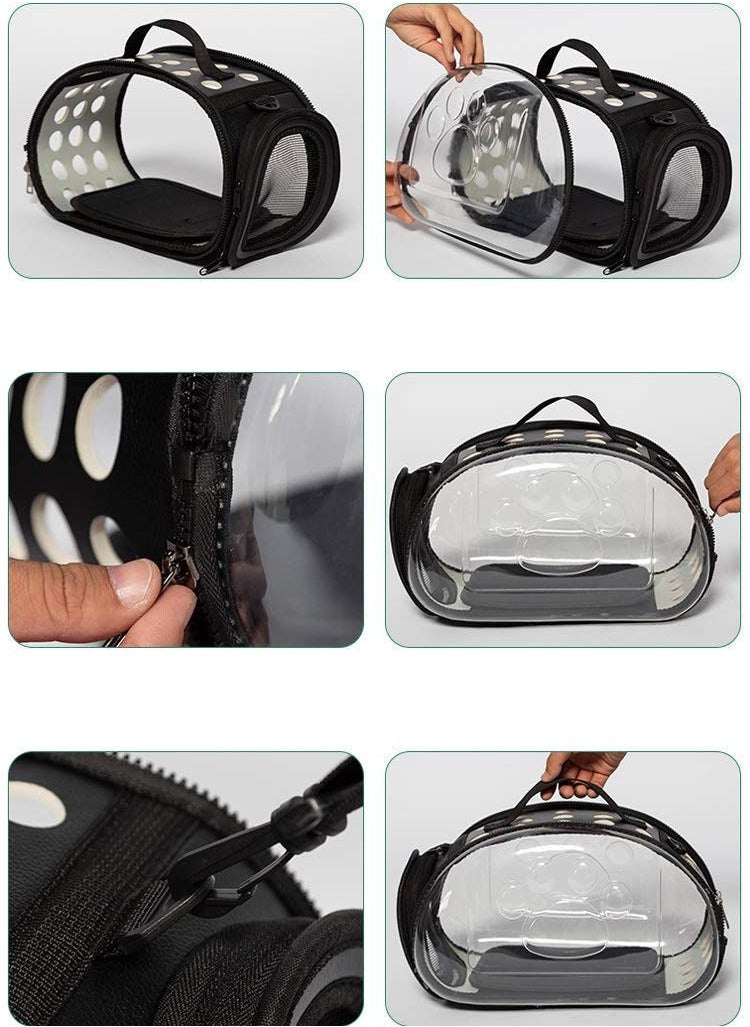 Generic - Storage Folding Pet Bags Foldable Pet Carrier Small Dog Carrier Bag Cat Fashion Design Extender Bag Cat Pack Dog with Should Strap - Image 1
