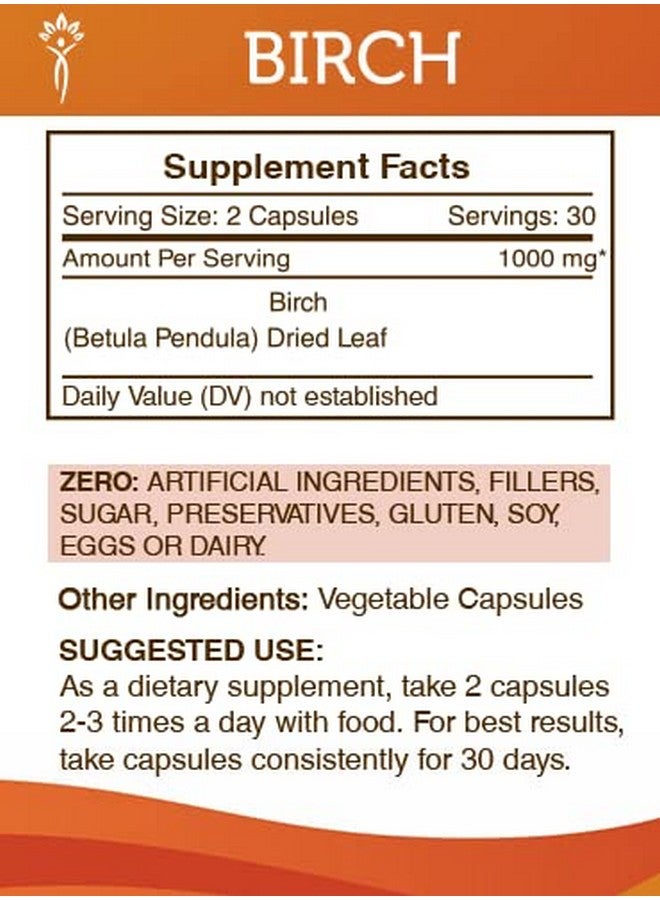 Secrets of the Tribe Secrets of the Tribe Birch 60 Capsules, 1000 mg, Birch (Betula Pendula) Dried Leaf (60 Capsules) - Image 3