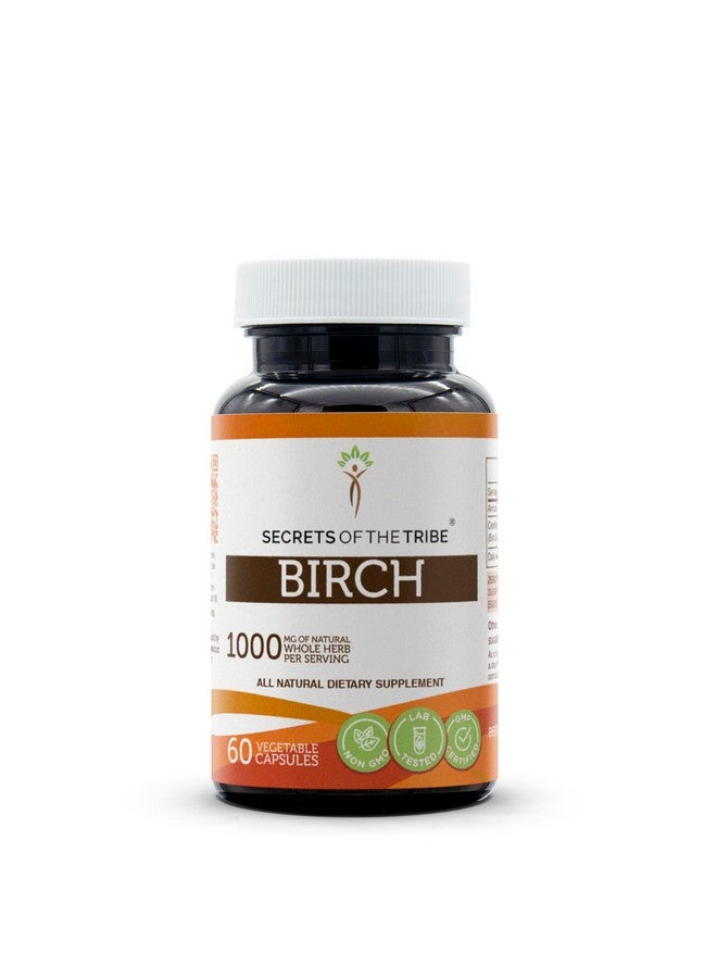 Secrets of the Tribe Secrets of the Tribe Birch 60 Capsules, 1000 mg, Birch (Betula Pendula) Dried Leaf (60 Capsules) - Image 1