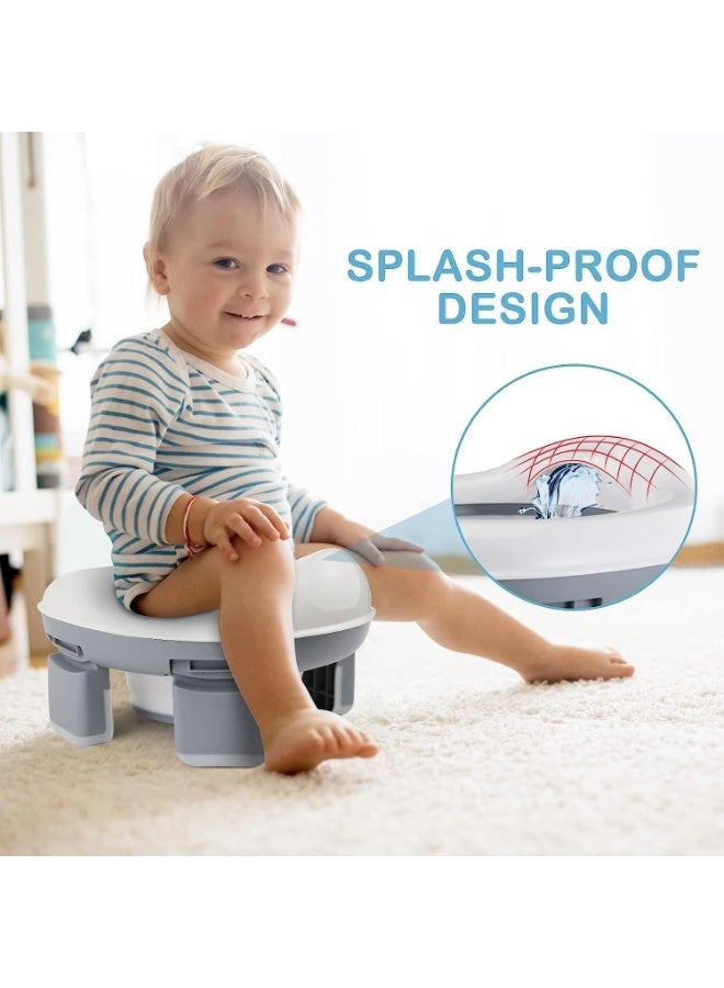 MostNow  Foldable Travel Potty Chair, Portable Potty Training Toilet Seat for Kids with  Storage Bag, Potty Training Toilet  for Toddler Girls and Boys, Easy to Clean (Grey) - Image 5