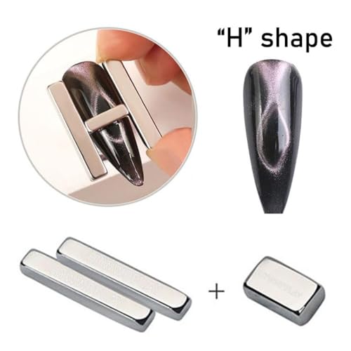 THR3E STROKES 5 Pieces Cat Eye Nail Magnet for Magnetic Gel Polish - Wood Stick Design Tool for DIY Home, Salon, Studio (5PCS SET) - Image 5