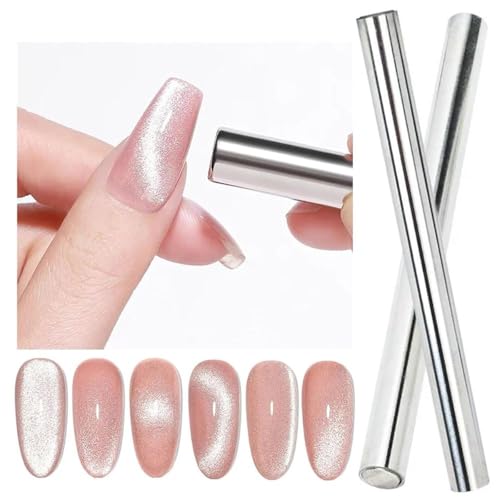 THR3E STROKES 5 Pieces Cat Eye Nail Magnet for Magnetic Gel Polish - Wood Stick Design Tool for DIY Home, Salon, Studio (5PCS SET) - Image 3