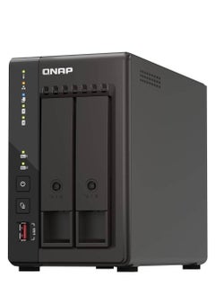 QNAP وحدة تخزين NAS عالية الأداء TS-253E من QNAP، معالج Intel Celeron J6412، ذاكرة وصول عشوائي DDR4 سعة 8 جيجابايت، منفذا SATA مقاس 3.5 بوصة بسرعة 6 جيجابايت/ثانية، اتصال شبكة مزدوج بسرعة 2.5 جيجابايت، منفذا PCIe من نوع M.2 2280، منفذا USB 3.2 من الجيل الثاني | TS-253E-8G  - Image 1