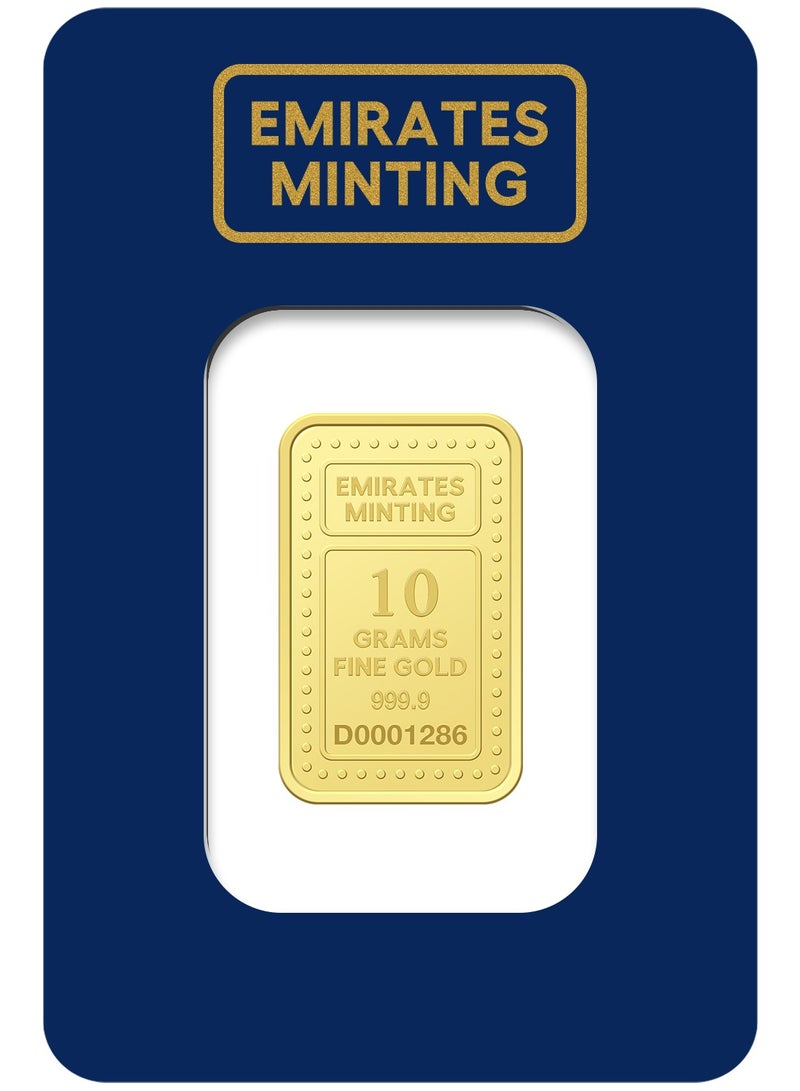 الإمارات مينتنج الإمارات مينتنج 10g سبيكة ذهب نقية نسبة النقاء 999.9  - Image 1