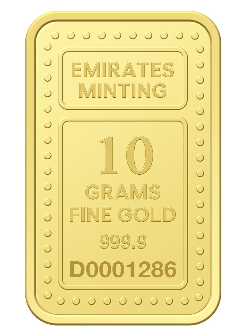 الإمارات مينتنج الإمارات مينتنج 10g سبيكة ذهب نقية نسبة النقاء 999.9  - Image 3