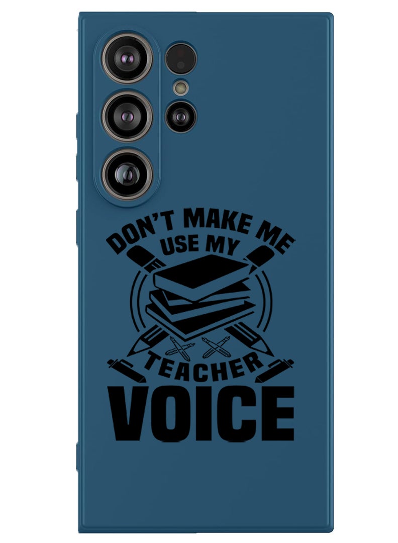 Theodor Protective Slim Fit Case Liquid Silicone Cover with Full Body Protection Anti-Scratch Shockproof Case For Samsung Galaxy S25 Ultra (Blue) - Teacher Voice - Image 1