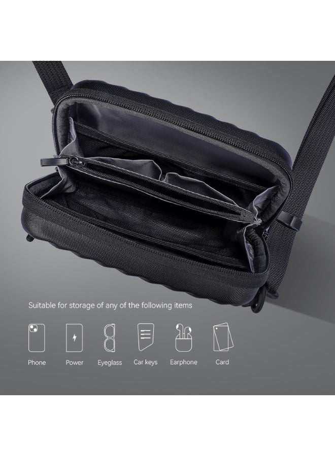 MARK RYDEN 488 Men's Shoulder Bag, Body Bag, Hard Shell, Small Size, Crossbody Bag, Lightweight, Stylish, Black' - Image 4