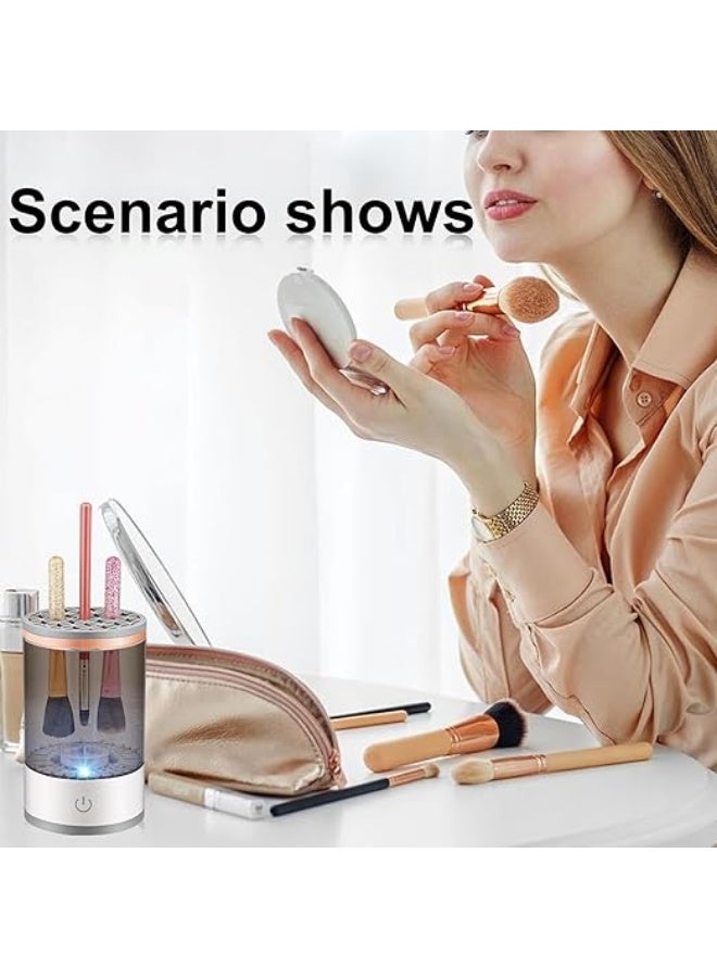 منظف فرشاة مكياج كهربائي USB شفافة - Image 4