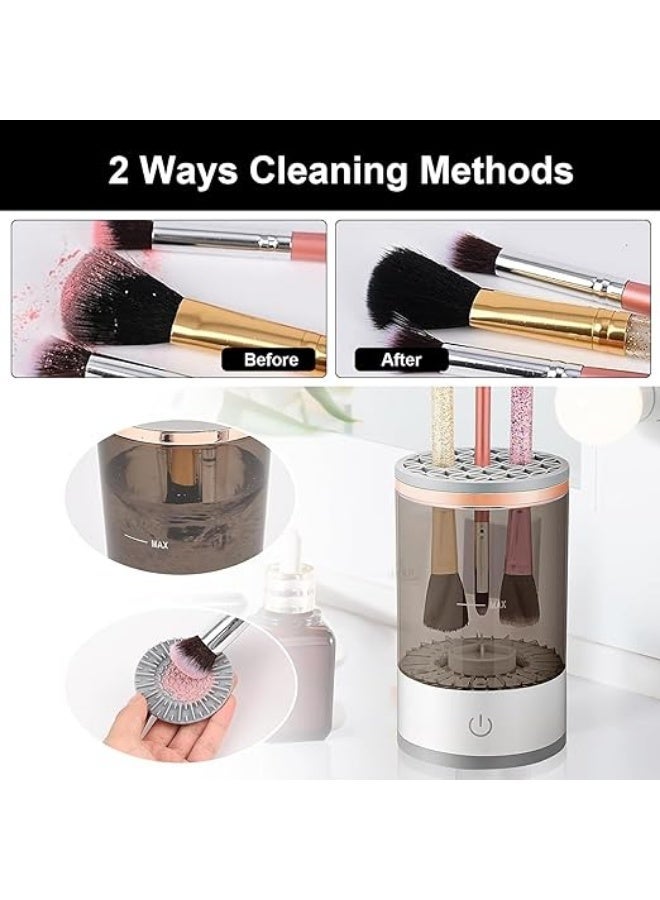 منظف فرشاة مكياج كهربائي USB شفافة - Image 5