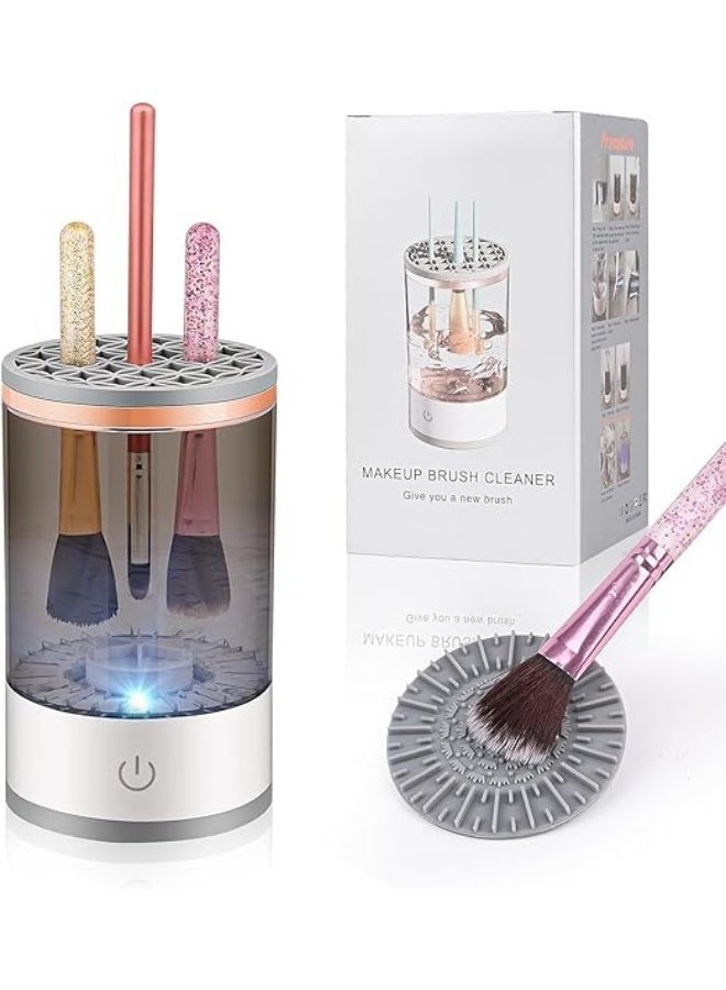 منظف فرشاة مكياج كهربائي USB شفافة - Image 1