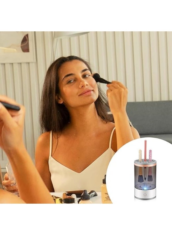 منظف فرشاة مكياج كهربائي USB شفافة - Image 2