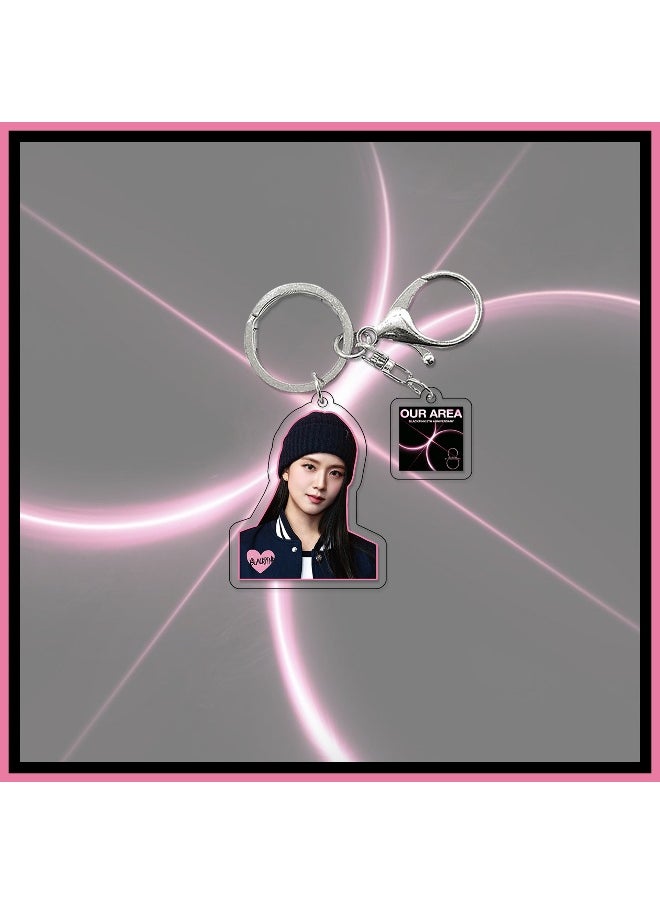 Generic - BlackPink Keychain ROSE/JISOO/Jennie/Lisa Acrylic Pendant Schoolbag Pendant Bag Chain Car Keychain Creative Gift for Unisex - Image 1