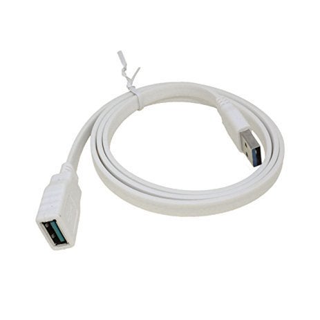 PremiumAV USB 2.0 Extension Cable 1.5 Meter White Male to Female Connector Lead for Laptop PC Printer Keyboard Mouse Plug and Play Data Transfer Cord - Image 3