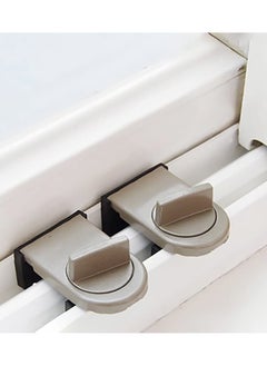 SYOSI Sliding Window Lock, Aluminum Alloy Restrictor Locks Child Safety Sash Key Baby Door for Kitchen Homes Residential Accommodation Hospitals Schools, 2PCS  - Image 2